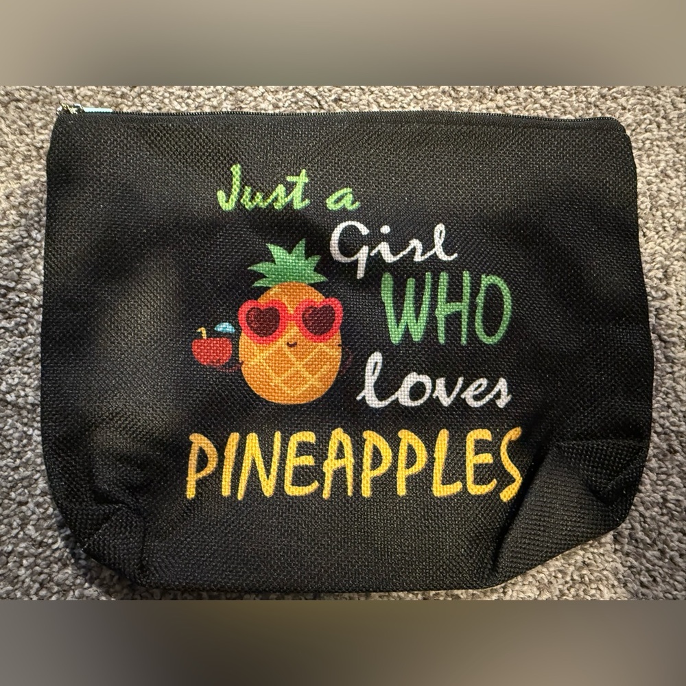Just a girl who loves pineapples makeup Bag